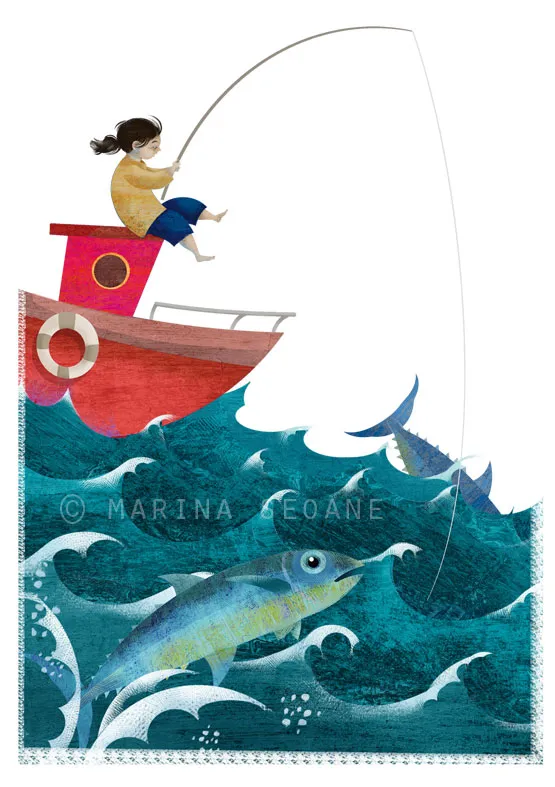 NIÑA PESCANDO-vertical